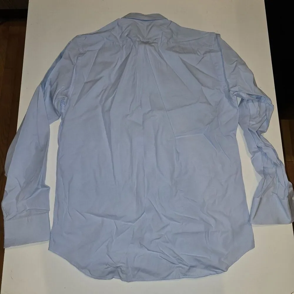 Canali Italy Men's Light Blue 100% Cotton Dress Shirt 16 41